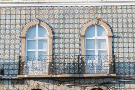 Tavira, Portugal - April 30, 2018: Typical house architecture detail in the historic city center on...