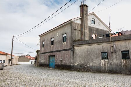 Vila Cha near Esposende, Portugal - May 9, 2018: Architecture detail of typical house in a small village in northern Portugal on a spring dayのeditorial素材
