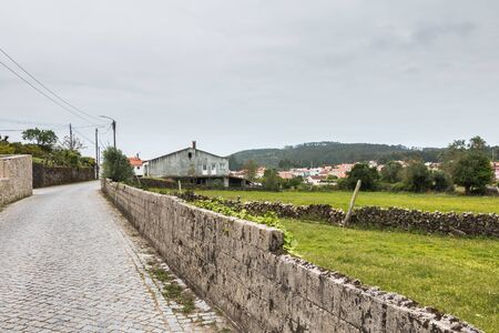 Vila Cha near Esposende, Portugal - May 9, 2018: Architecture detail of typical house in a small village in northern Portugal on a spring dayのeditorial素材