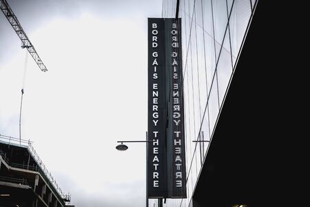 Dublin, Ireland - February 12, 2019:  front of the Gais Energy Theater in the Docks area on a winter dayのeditorial素材