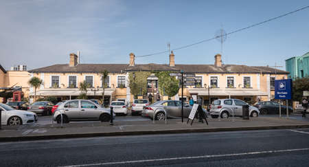 Howth near Dublin, Ireland - February 15, 2019: View of the Howth railway station DART on a winter dayのeditorial素材