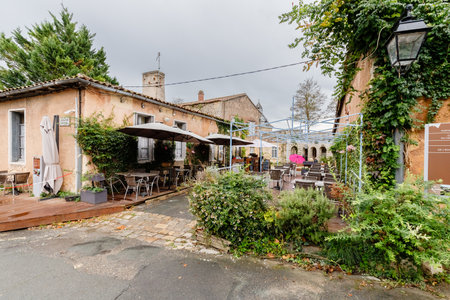 Blaye, Nouvelle-Aquitaine, France - October 31, 2022: Architecture detail of the Blaye citadel, close to the town in bad weather on an autumn dayのeditorial素材