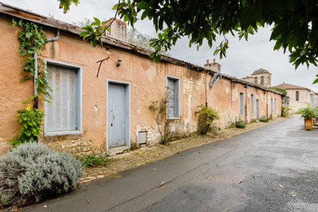 Blaye, Nouvelle-Aquitaine, France - October 31, 2022: Architecture detail of the Blaye citadel, close to the town in bad weather on an autumn dayのeditorial素材