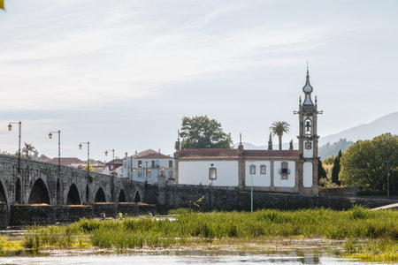 Ponte de Lima, Portugal - May 23, 2018: Santo Antonio da Torre Velha Church on a spring day.のeditorial素材