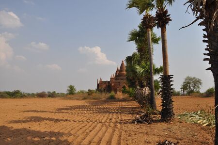 Old Bagan temple and ruins in Myanmar.の写真素材
