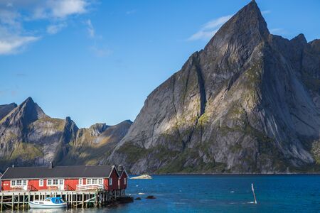 Views of Reine in Lofoten islands, in Norwayの写真素材