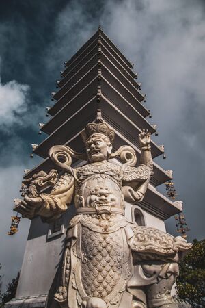French Village and chinese temple Bana Hills, in Sun World, Danang, Central Vietnamの写真素材