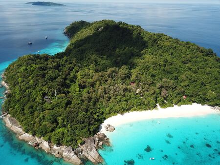 Aerial view of Similan island in Thailand
