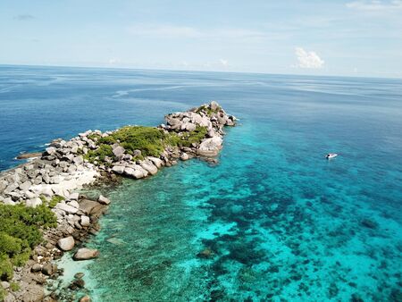 Aerial view of Similan island in Thailand