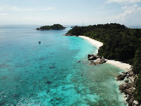Aerial view of Similan island in Thailand