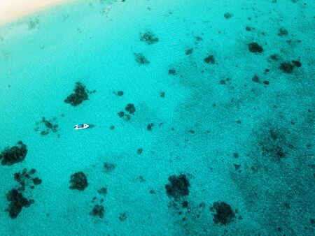 Aerial view of Similan island in Thailandの写真素材