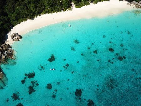 Aerial view of Similan island in Thailandの写真素材