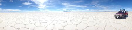 Salar de Uyuni, amid the Andes in southwest Boliviaの写真素材