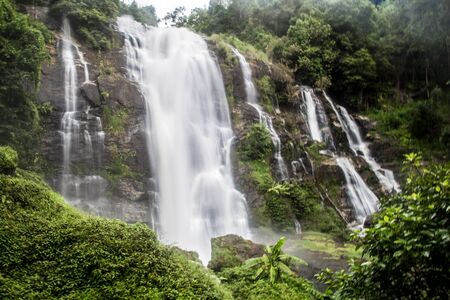 Mae Waterfall in Chiang Mai in Thailandの写真素材