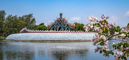 Temples in Ancient City Muang Boran in Bangkok Thailand