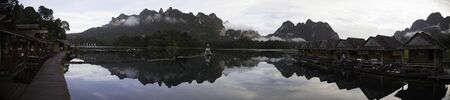 Khao Sok lake views in national park in Thailandの写真素材