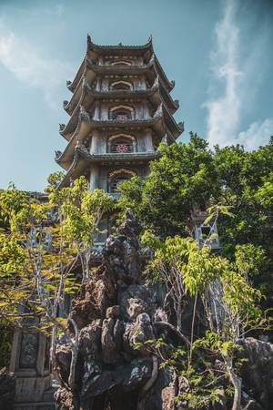 Marble mountains views in Danang, Central Vietnamの写真素材