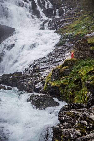 Some Waterfall views near Bergen in Norwayの写真素材