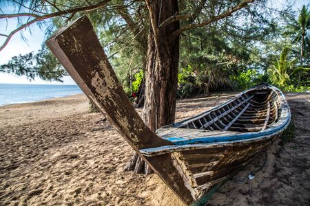 Khao Lak beach resort views at sunset, in Thailandの写真素材