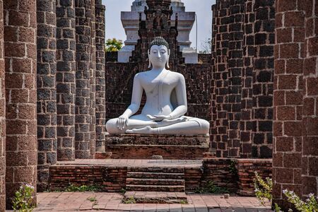 Temples in Ancient City Muang Boran in Bangkok Thailandの写真素材