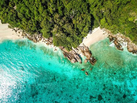 Similan island aerial views from above in Thailandの写真素材