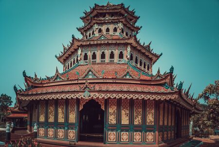 Temples in Ancient City Muang Boran in Bangkok Thailand
