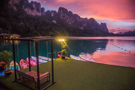 Khao Sok national park views in Thailandの写真素材