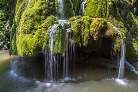 Bigar Waterfall views in Eastern Europe Romaniaの写真素材