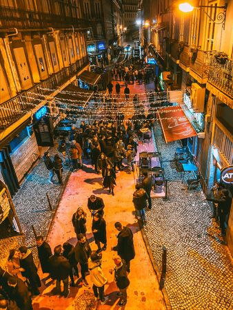 Streets of Lisbon in Portugalの写真素材