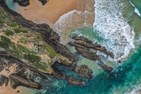 Aerial view of Odeceixe in Portugal