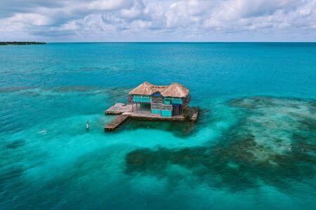 Tintinpan and isla Mucura in San Bernardo Islands, on Colombia's Caribbean Coastの写真素材
