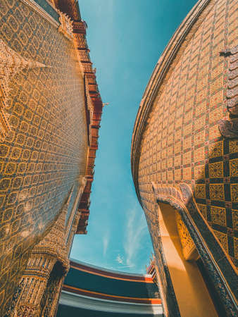 Wat Benchamabophit, the marble temple, in Bangkok, Old Town, Thailand