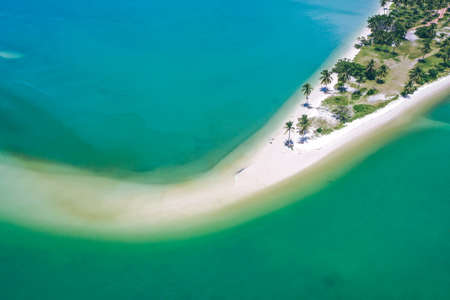 Aerial view of Laem Had Beach in Koh Yao Yai, island in the andaman sea between Phuket and Krabi...