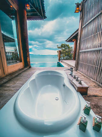 View of paradise Santhiya resort in Koh Yao Yai, island in the Andaman sea between Krabi and Phuket...