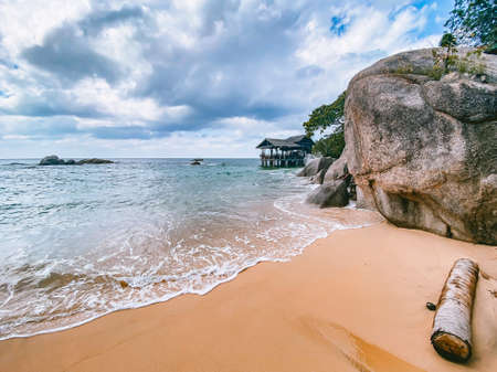 View of the beach in Koh Tao, Samui province, Thailandの写真素材