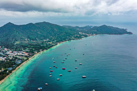 Aerial view of Koh Tao, Samui Province, Thailand