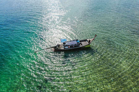 Aerial view of Koh Phak Bia, island in the Andaman Sea between Phuket and Krabi Thailandの写真素材