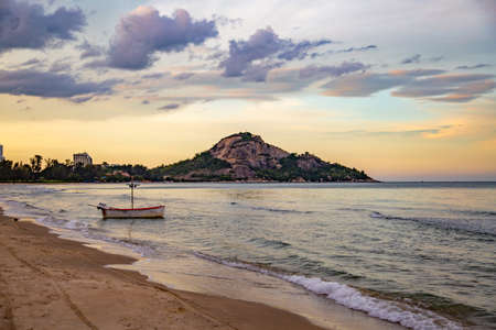 Suan Son Pradipat Beach at sunset in Prachuap Khiri Khan, Thailand