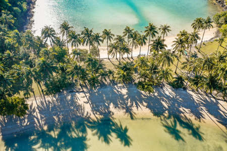 Aerial view of Koh Ngam, in Koh Chang, Trat, thailandの写真素材