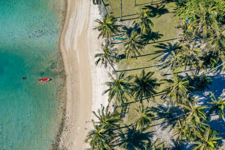 Aerial view of Koh Ngam, in Koh Chang, Trat, thailandの写真素材
