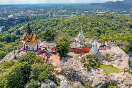 Aerial view of Wat Phra Phutthachai in Saraburi, Thailandの写真素材