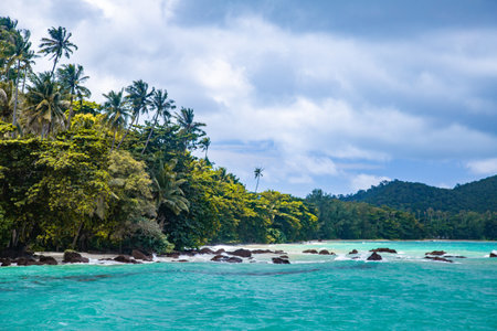 Koh Mak tropical island and its paradise beach near koh Chang, Trat, Thailandの写真素材