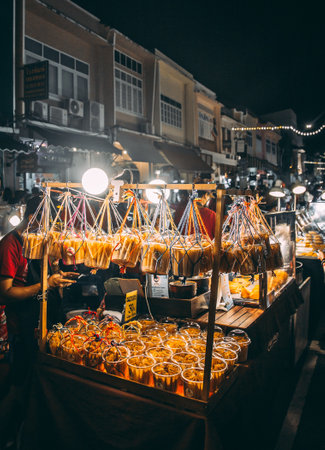 Phuket Old Town Night Market in Thailand, south east Asiaのeditorial素材