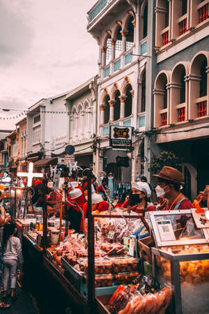 Phuket Old Town Night Market in Thailand, south east Asiaのeditorial素材