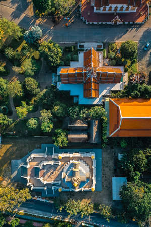 Wat Chalong temple in Phuket, Thailandの写真素材