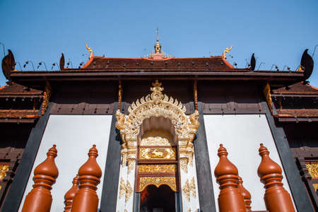 Royal Park Rajapruek, botanical garden and pavilion in Chiang Mai, Thailandの写真素材