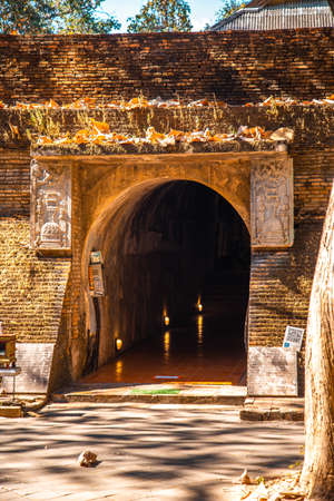 Cafe 39 near Wat Umong underground temple and tunnels in Chiang Mai, Thailandの写真素材