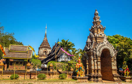 Wat Lok Moli in Chiang Mai Thailandの写真素材