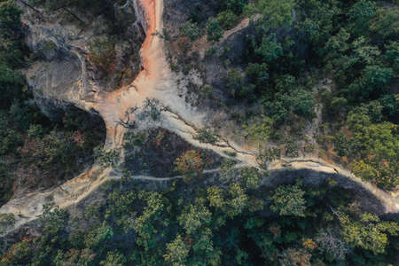 Aerial view of Pai Canyon in Pai, Mae Hong Son, Thailand