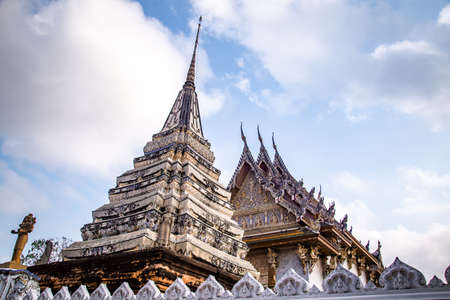 Wat Klang Bang Kaeo or Wat Klang Bang Kaew temple in Nakhon Pathom, Thailandの写真素材